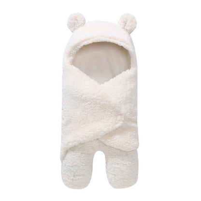 Baby Sleeping Bag Envelope for Newborn Baby Winter Swaddle Blanket BeigeA 61CMX31CM