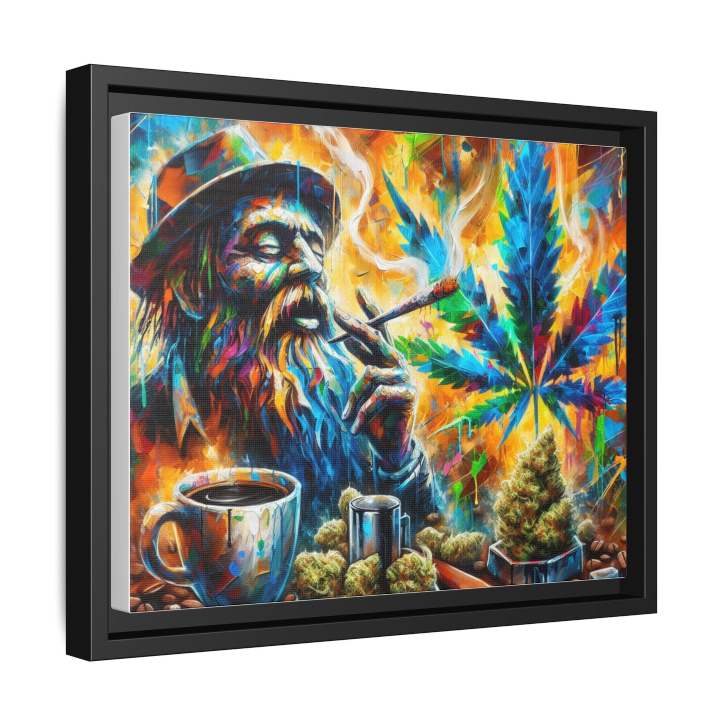 Weed Art - Matte Canvas, Black Frame