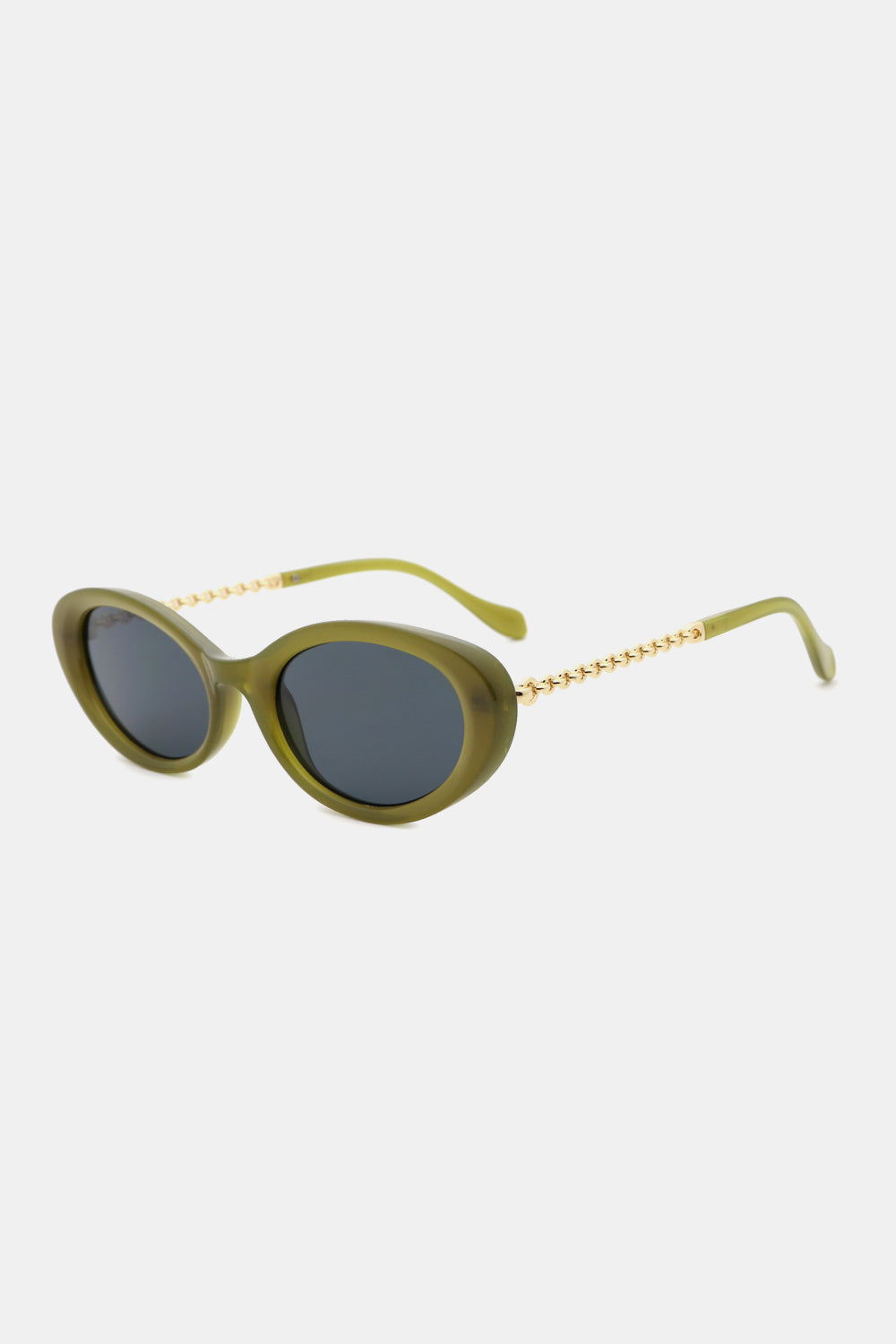 Polycarbonate Frame Cat-Eye Sunglasses Matcha Green One Size