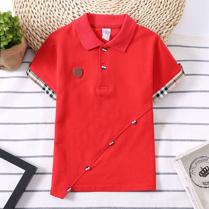 Fashionable And Personalized Children's T-shirt Red