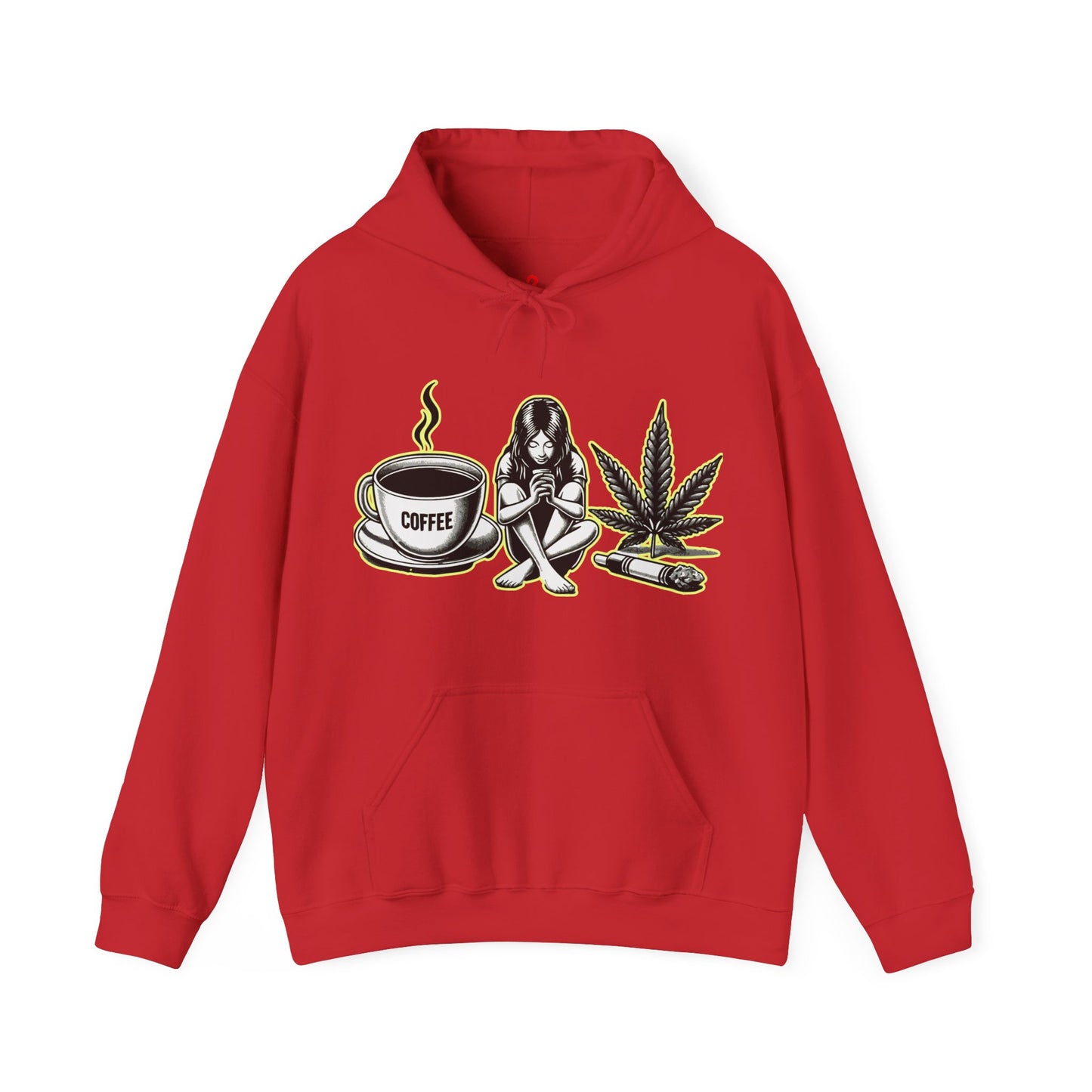 Cool Vibes - Unisex Heavy Blend™ Hooded Sweatshirt Red