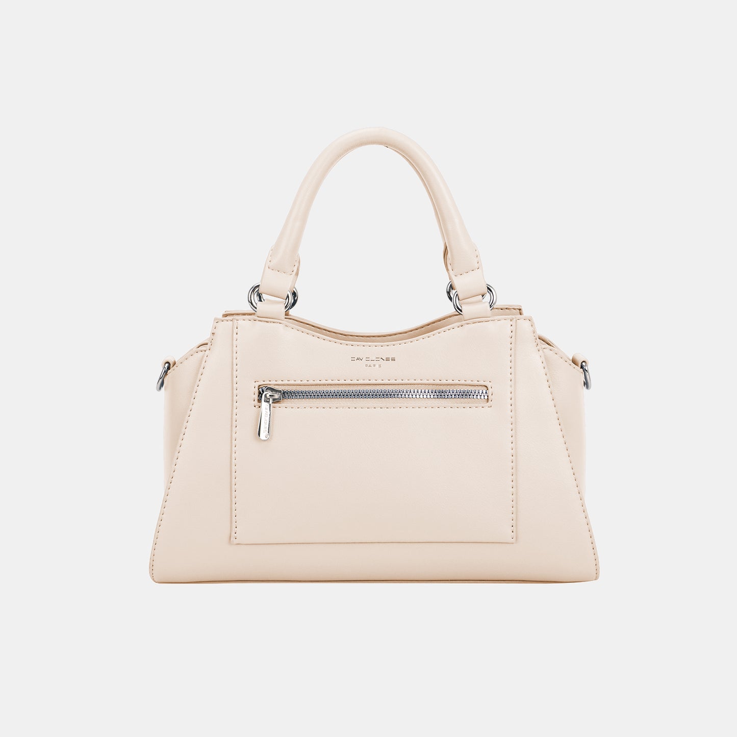 David Jones PU Leather Handbag Ivory One Size