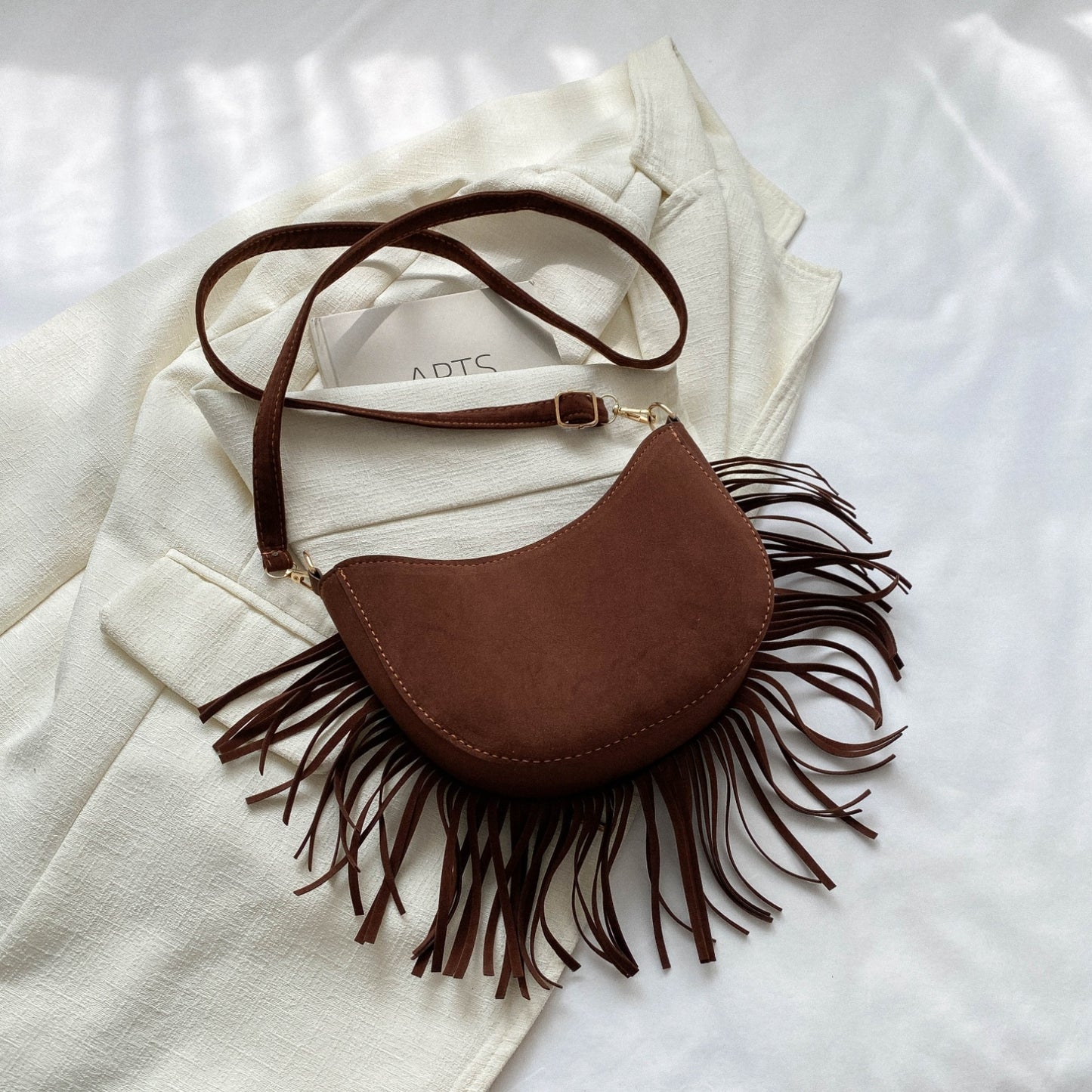 Fringe Detail Crossbody Bag - Thandynie