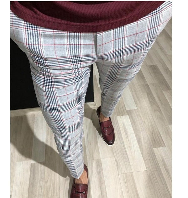 Business casual all-match trousers Red