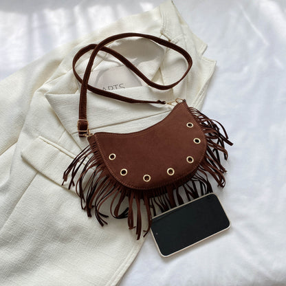 Fringe Detail Crossbody Bag