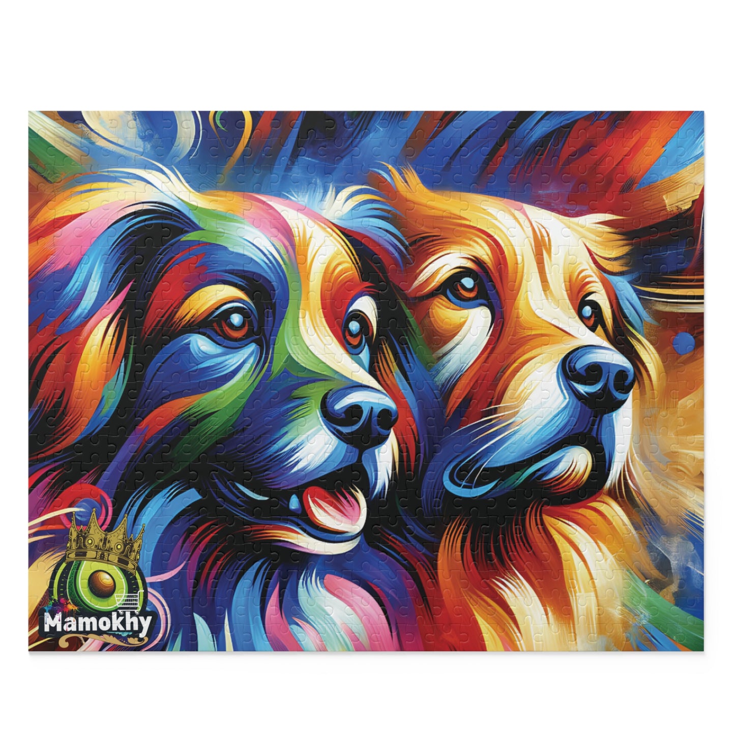 Puzzle Set - Paws & Puzzles: Dual Dog Delight - Custom 120, 252, 500-Piece Puzzles 20" × 16" (500 pcs)