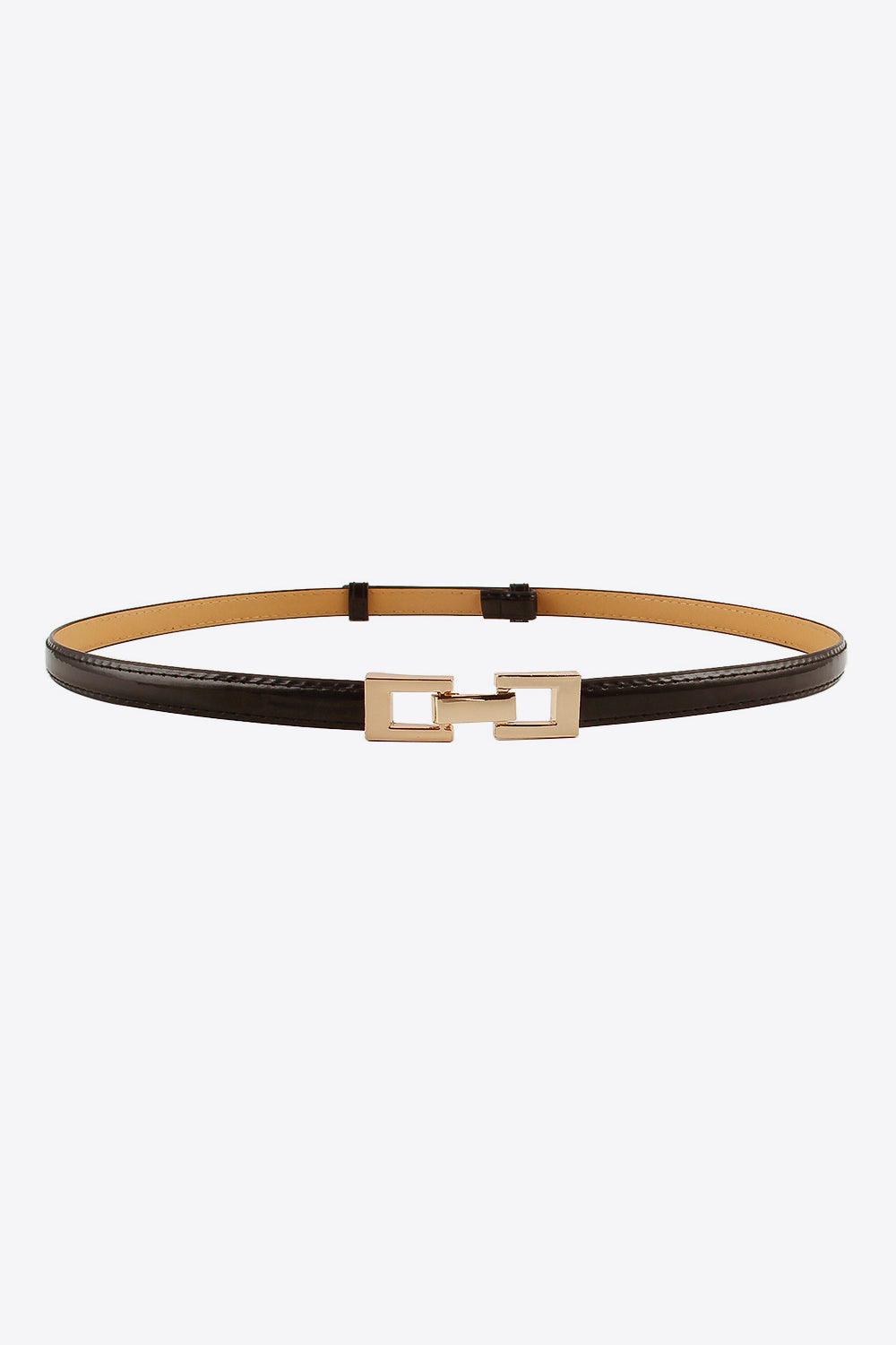 PU Skinny Belt Black One Size