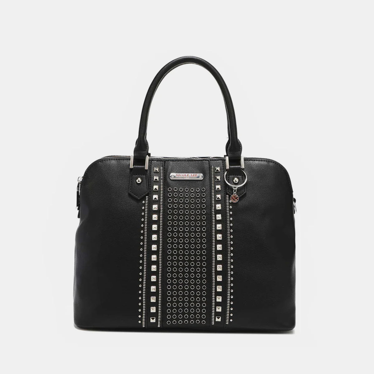 Nicole Lee USA Studded Decor Handbag Black One Size