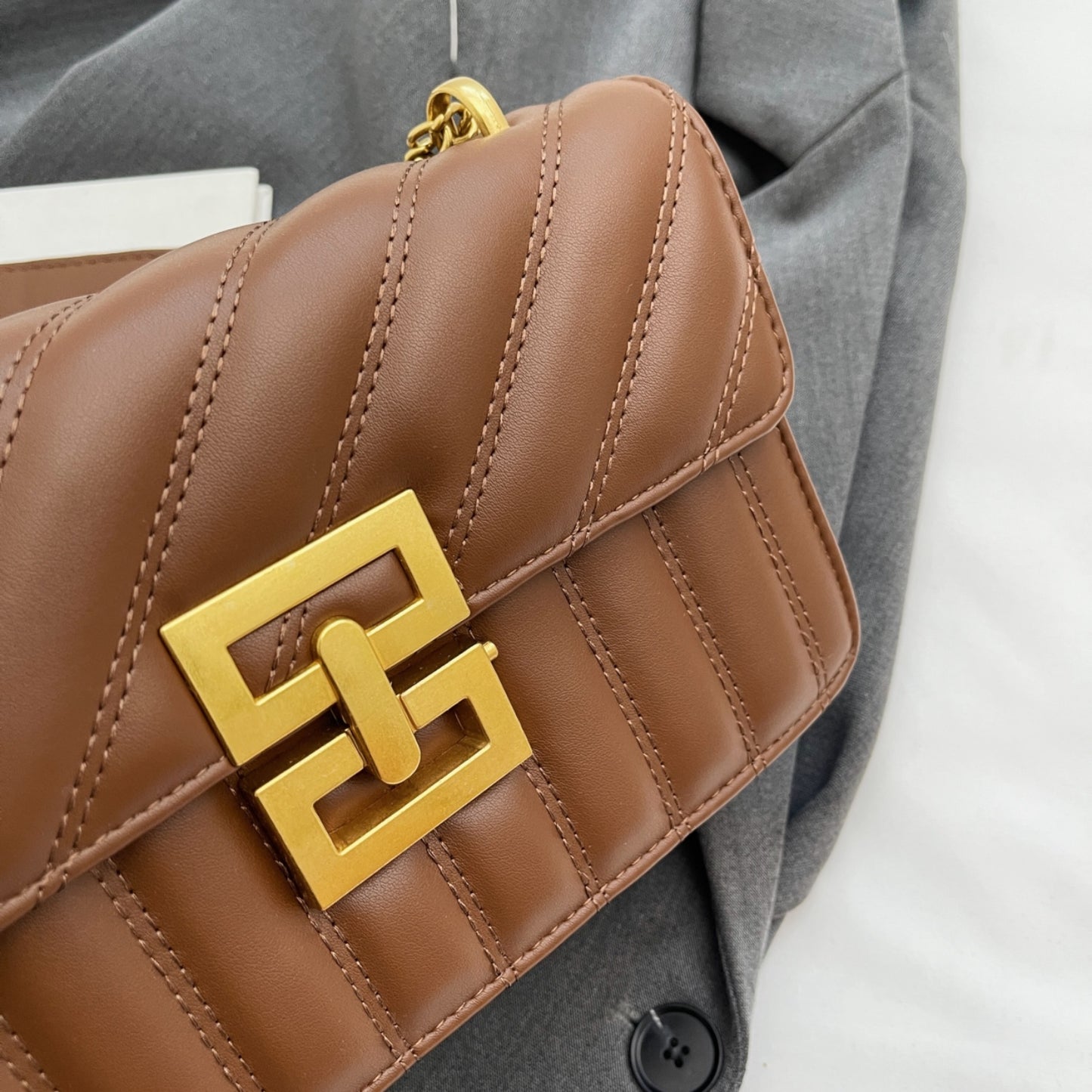 PU Leather Crossbody Bag - Thandynie
