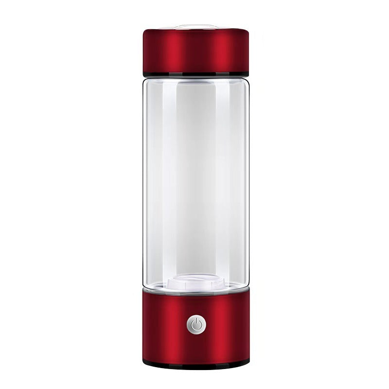 Portable Hydrogen Water Bottle | Electric Hydrogen-Rich Water Generator | Rechargeable Antioxidant Technology Red 401 500ml