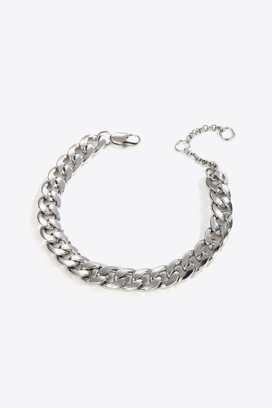 Chunky Chain Bracelet Silver One Size