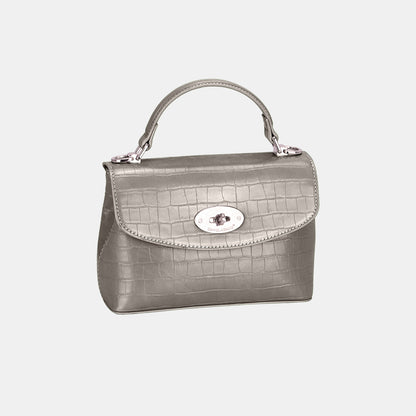 David Jones Texture PU Leather Handbag D.Silver One Size