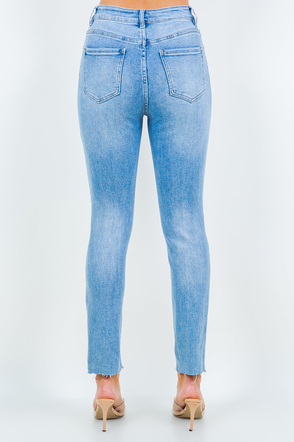 American Bazi High Waist Destroyed Jeans - Distressed Denim for a Trendy, Edgy Look