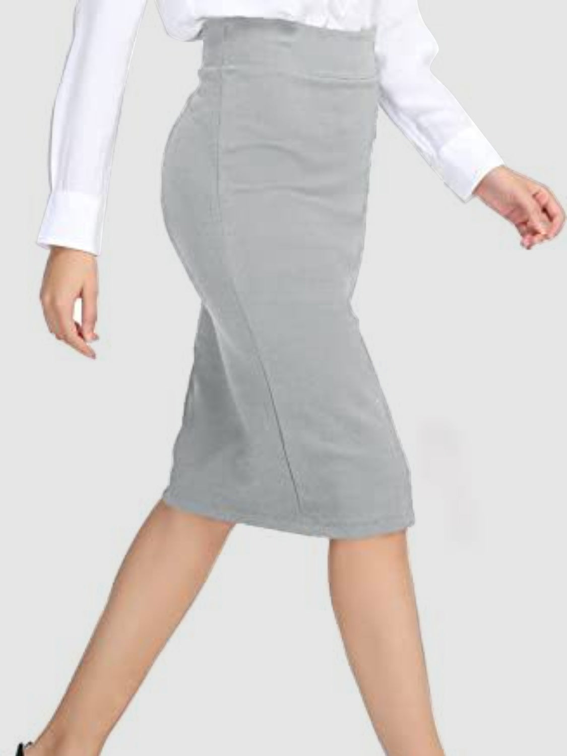 High Waist Wrap Skirt Gray