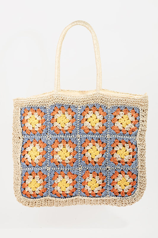 Fame Flower Braided Tote Bag IV One Size