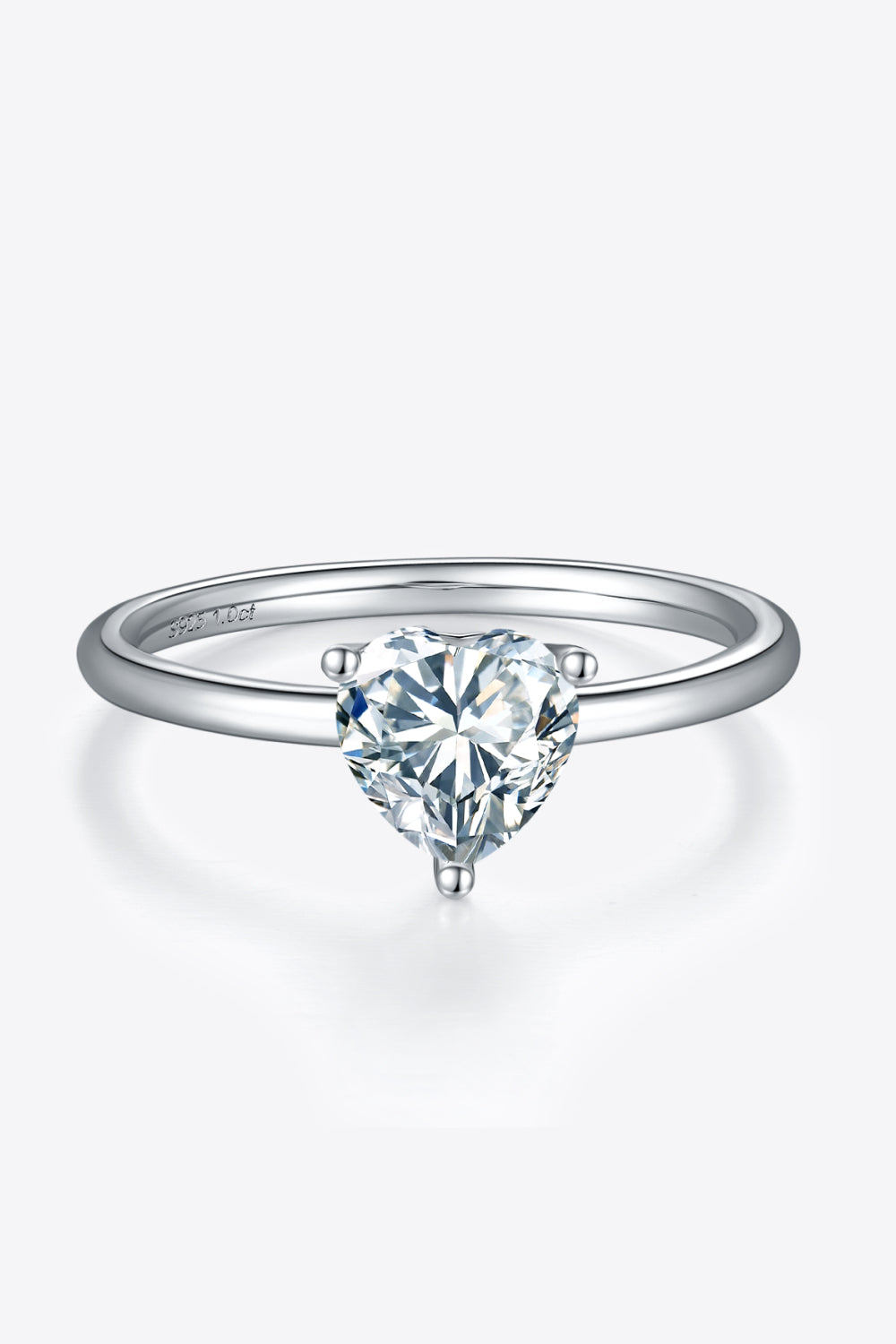 1 Carat Moissanite 925 Sterling Silver Solitaire Ring