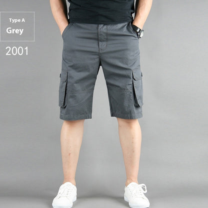 Summer Multi-pocket Workwear Shorts For Men 2001 Gray