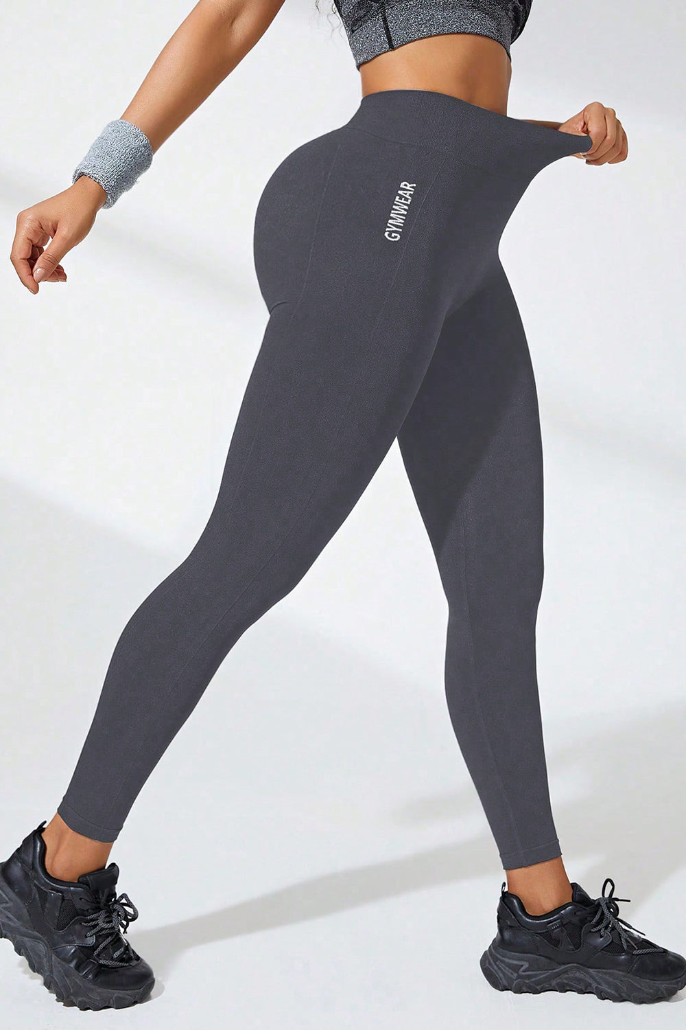 High Waist Active Leggings Dark Gray