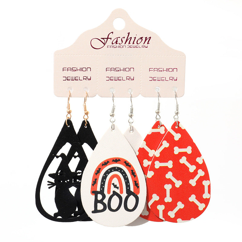 Teardrop Shape Dangle Earrings Style D One Size