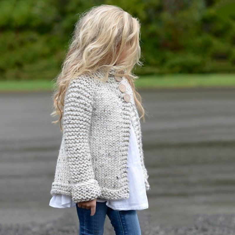 Girls cardigan sweater coat Beige