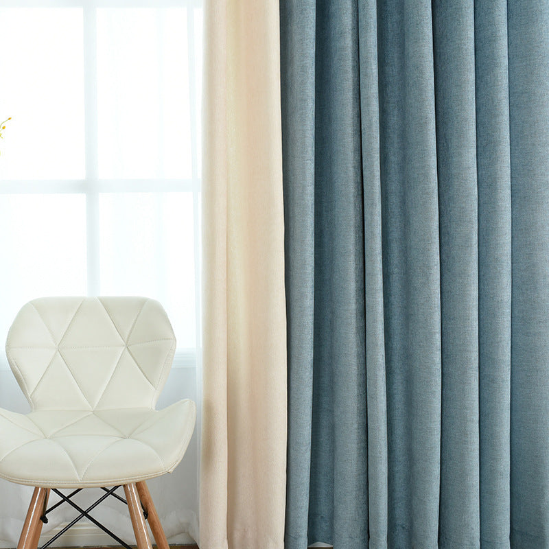 Solid Color Chenille Curtains - High Shading for Living Rooms and Bedrooms