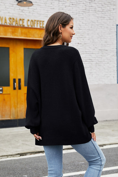 Round Neck Long Sleeve Sweater