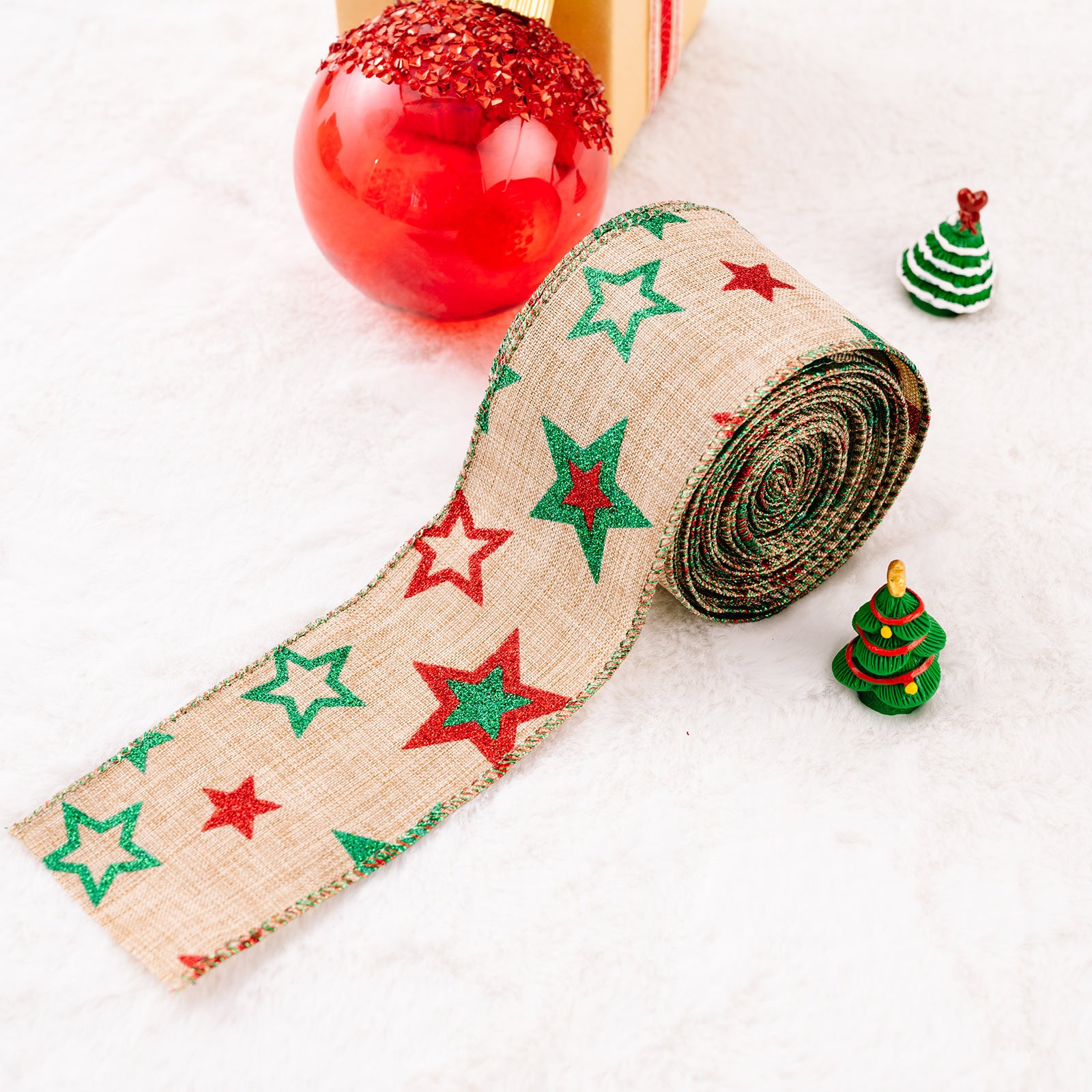 Christmas Polyester Ribbon Style C One Size