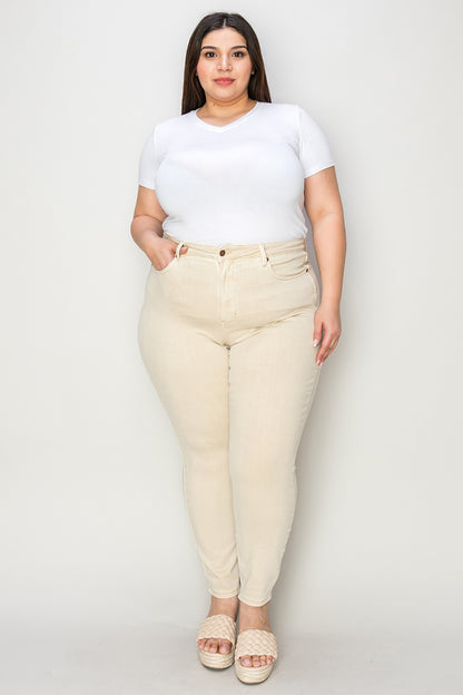 Judy Blue Full Size Garment Dyed Tummy Control Skinny Jeans | High-Rise, Flattering Fit