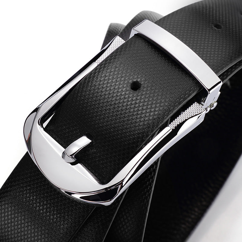 Pin buckle casual business belt Black