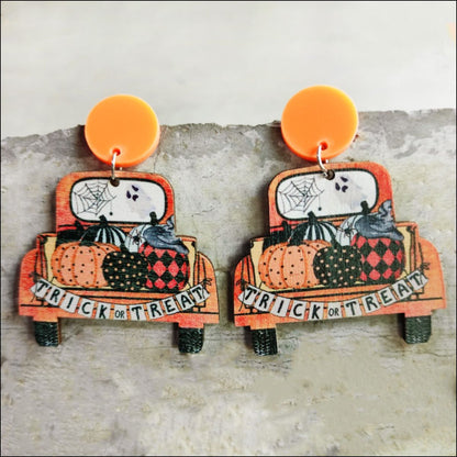 Halloween Drop Earrings Style B One Size