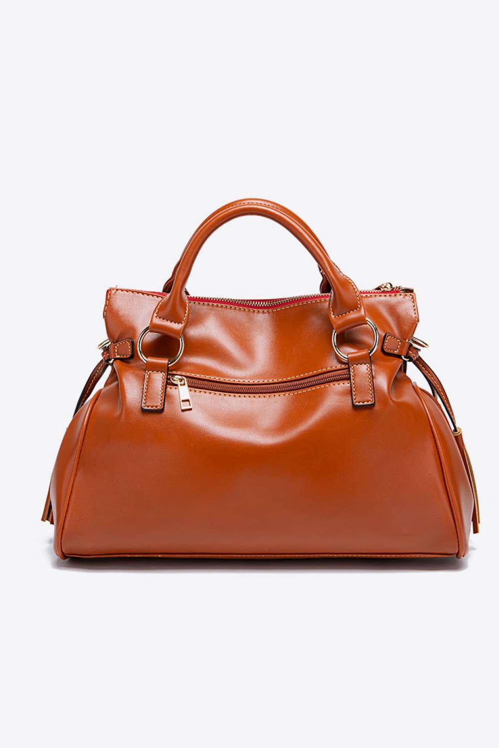 PU Leather Handbag with Tassels - Thandynie