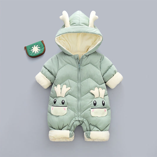 Baby winter romper green 90cm