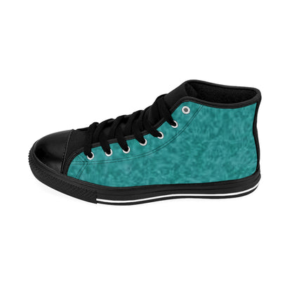 Teal Fusion High-Tops - Men's Classic Sneakers