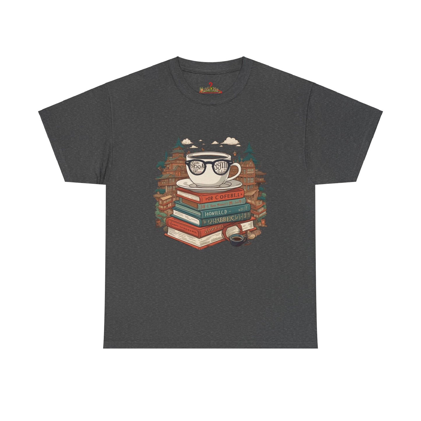 Bibliophile's Bliss Unisex Cotton Tee – Perfect for Book Lovers, Soft and Durable Dark Heather