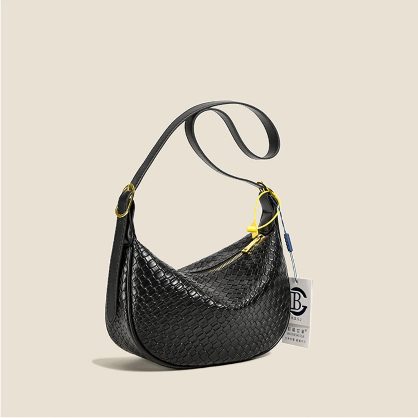 PU Leather Medium Shoulder Bag - Thandynie