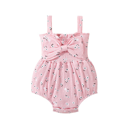 Summer Baby Rompers Sleeveless Jumpsuit Pink