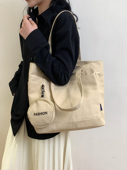 Canvas Tote Bag with Pouch