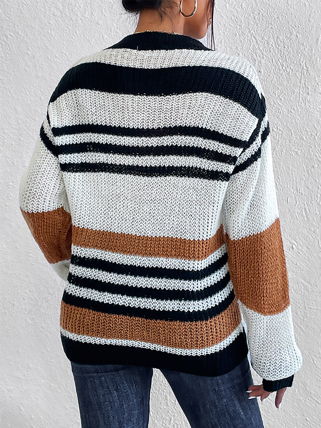 Striped Round Neck Sweater