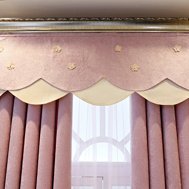 Atmospheric Living Room Floor Curtain Bedroom Full Blackout Curtain head Unit price of 1meter