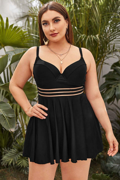 Plus Size Two-Piece Swimsuit Black