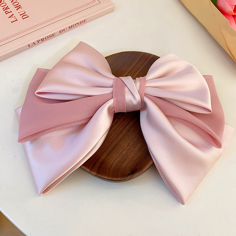 Bow Cloth Hair Clip Blush Pink One Size