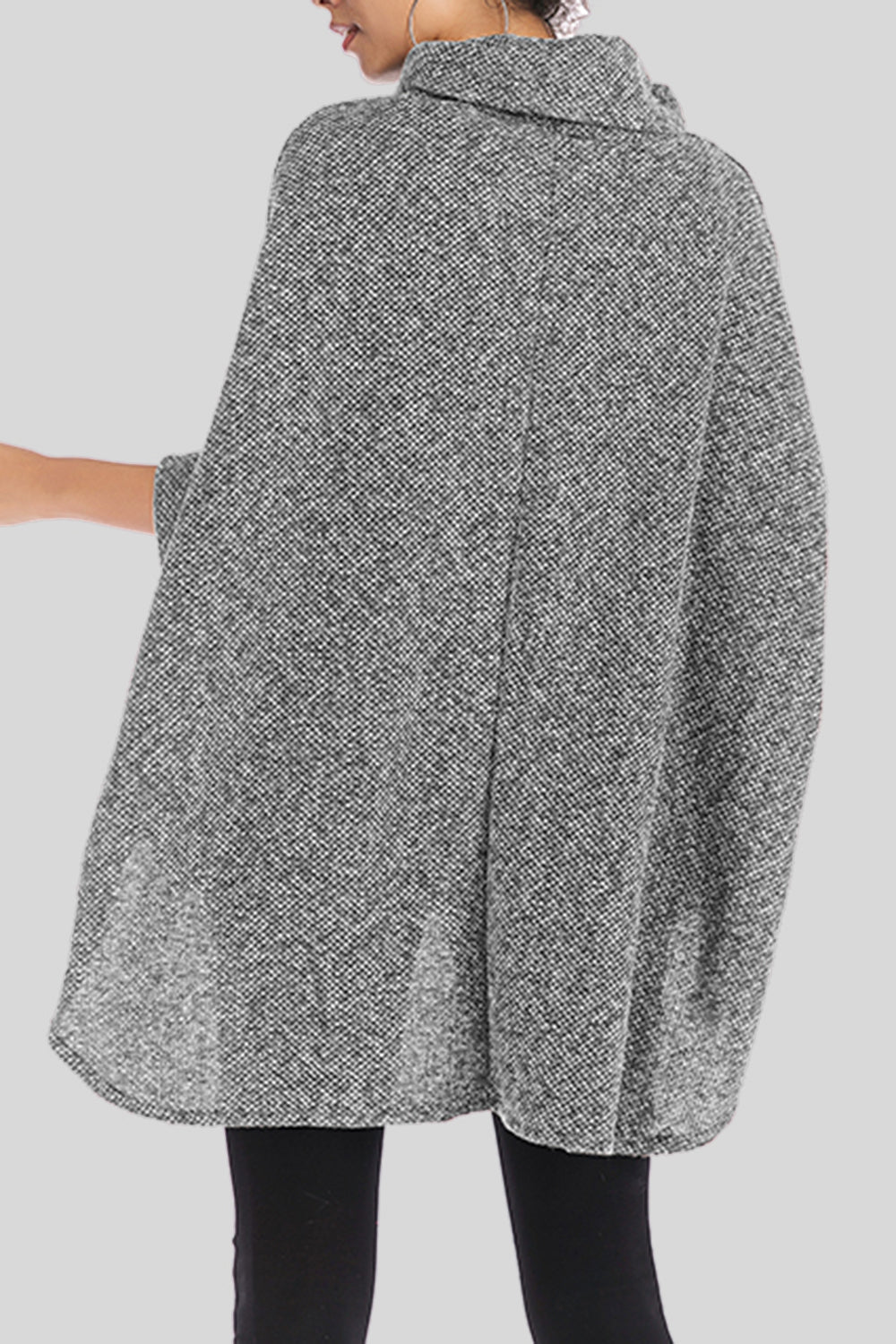 Turtleneck Batwing Sleeve Sweater - Thandynie
