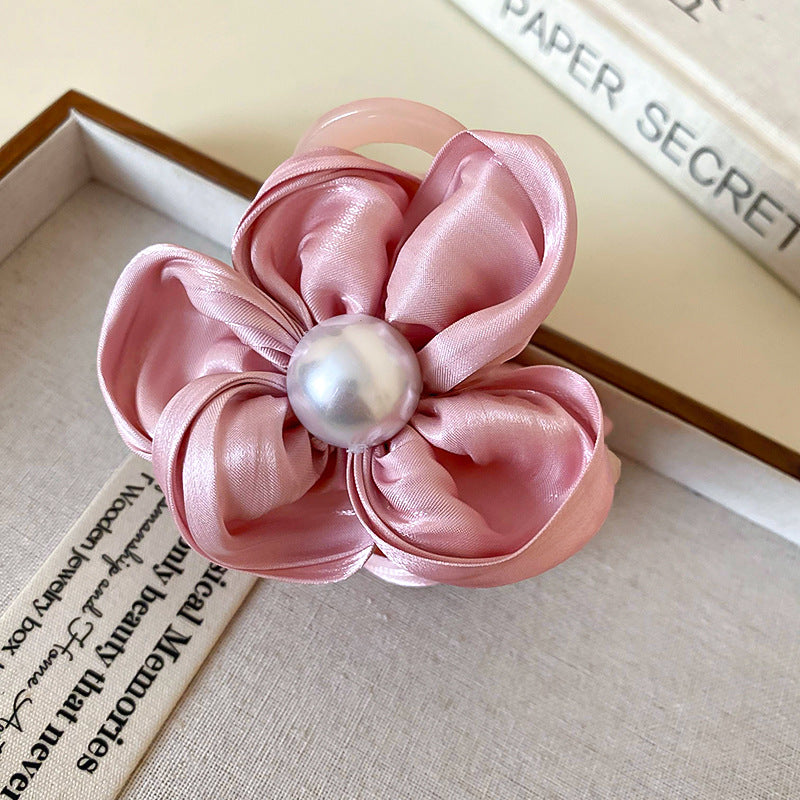 Flower Acrylic Hair Claw Clip Pink One Size