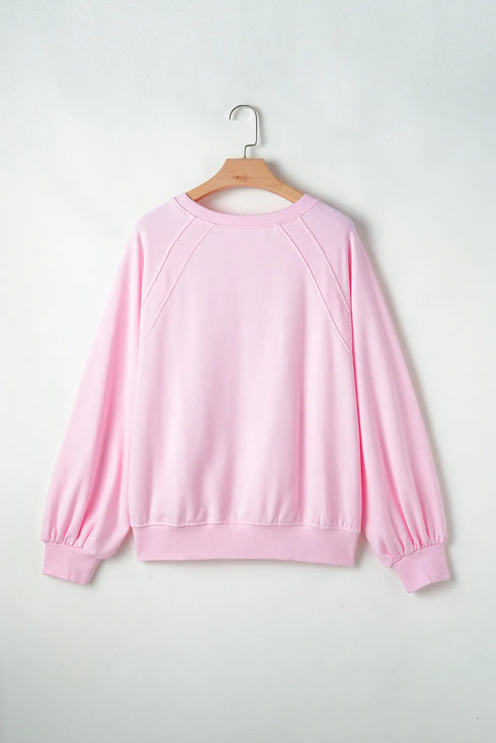 Contrast Letter Round Neck Long Sleeve Sweatshirt