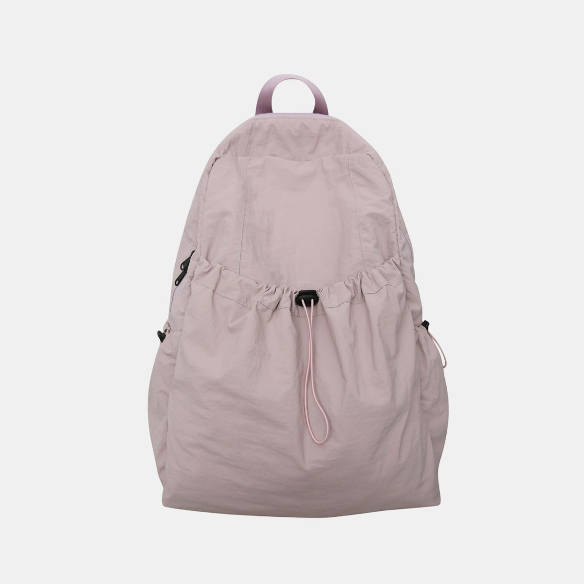 Drawstring Nylon Backpack Bag Dusty Pink One Size