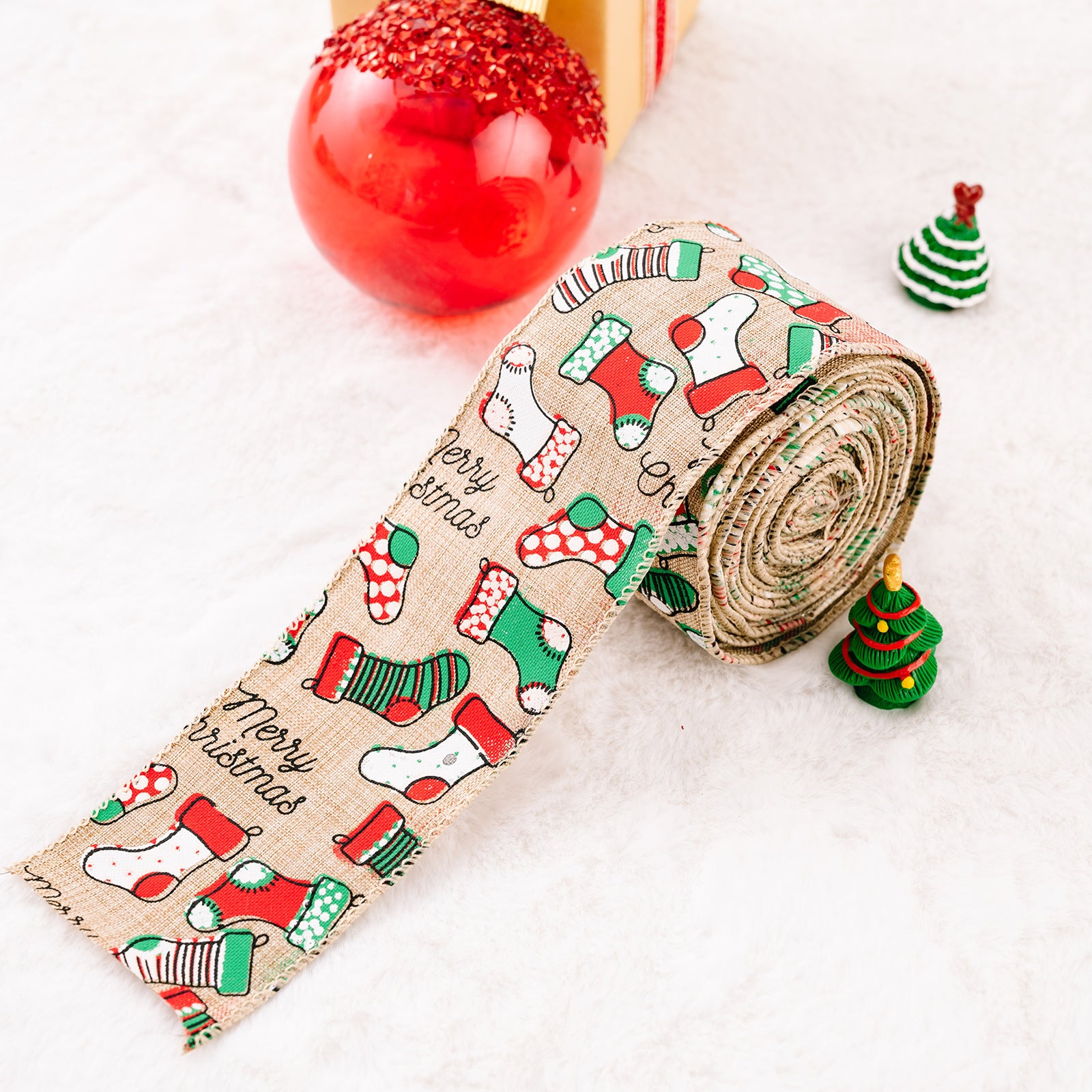 Christmas Polyester Ribbon Style A One Size