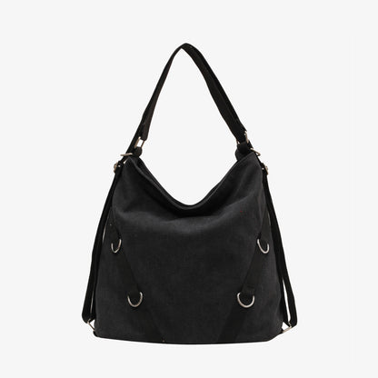 Canvas Crossbody Bag Black One Size