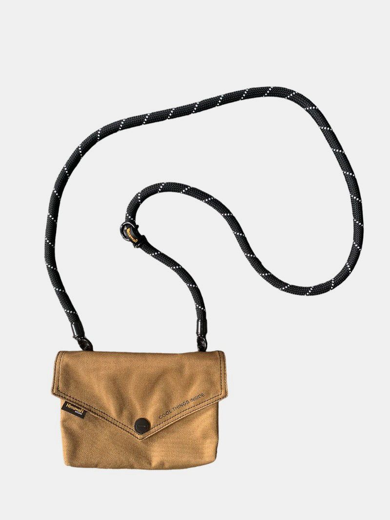 Himawari Solid Color Envelope Shape Crossbody Bag with Removable Strap Brown One Size