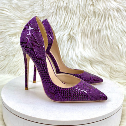 Rosa high heels, pointed toe, slim heel, side cutout, women's footwear.