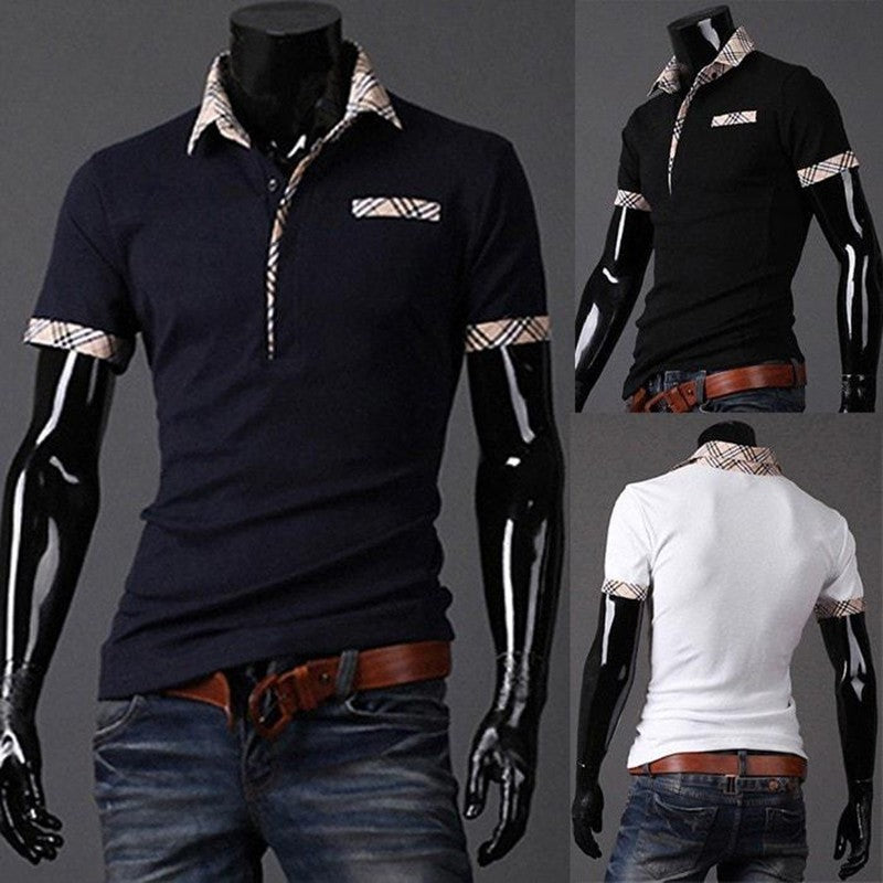 Summer Casual Polo T-Shirt XXL navy